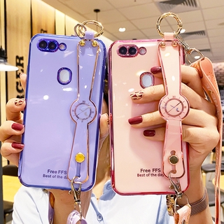 เคส Cassing Oppo A7 เคส Oppo A5S เคส Oppo A12 เคส Oppo A3S เคส Soft Rubber TPU Wrist Strap Holder Phone Case OPPO F5 เคส Oppo A91 เคส Oppo A8 เคส Oppo Reno 2Z เคส Oppo A1 Back cover phone Case with Free Lanyard เคสโทรศัพท์มือถือลายใบเมเปิ้ลสําหรับ