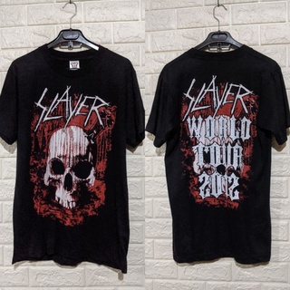 เสื้อยืดผ้าฝ้ายพิมพ์ลายขายดี เสื้อยืด พิมพ์ลาย Band SLAYER