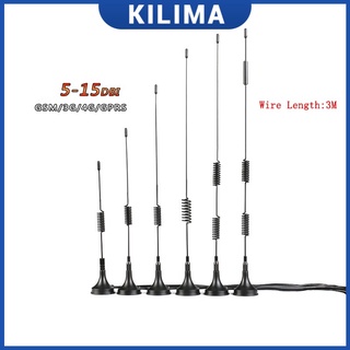 ☬♂▫เสาอากาศ Wifi 3G 4G 5 6 7 9 10 15DBI 3 เมตร Sma ตัวผู้ สําหรับ Cdma Gprs Gsm Lte