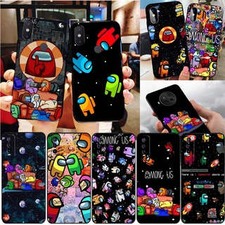 เคสโทรศัพท์ซิลิโคน TPU แบบนิ่ม ลาย SL101 Among Us สีดํา สําหรับ Xiaomi Mi 10s 12 Lite Redmi 10A 10C 9C