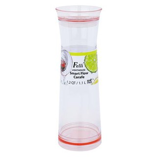 Water Bottles &amp; Coolers ขวดน้ำ SAN FELI FLOW CARAFE 1.1 ลิตร สีชมพู เพื่อการจัดเก็บที่เป็นระเบียบ และหยิบใช้งานสะดวก