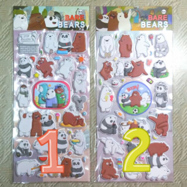 🐻We Bare Bears🐻 sticker สติ้กเกอร์ลายwe bare bear สุดคิ้วท์