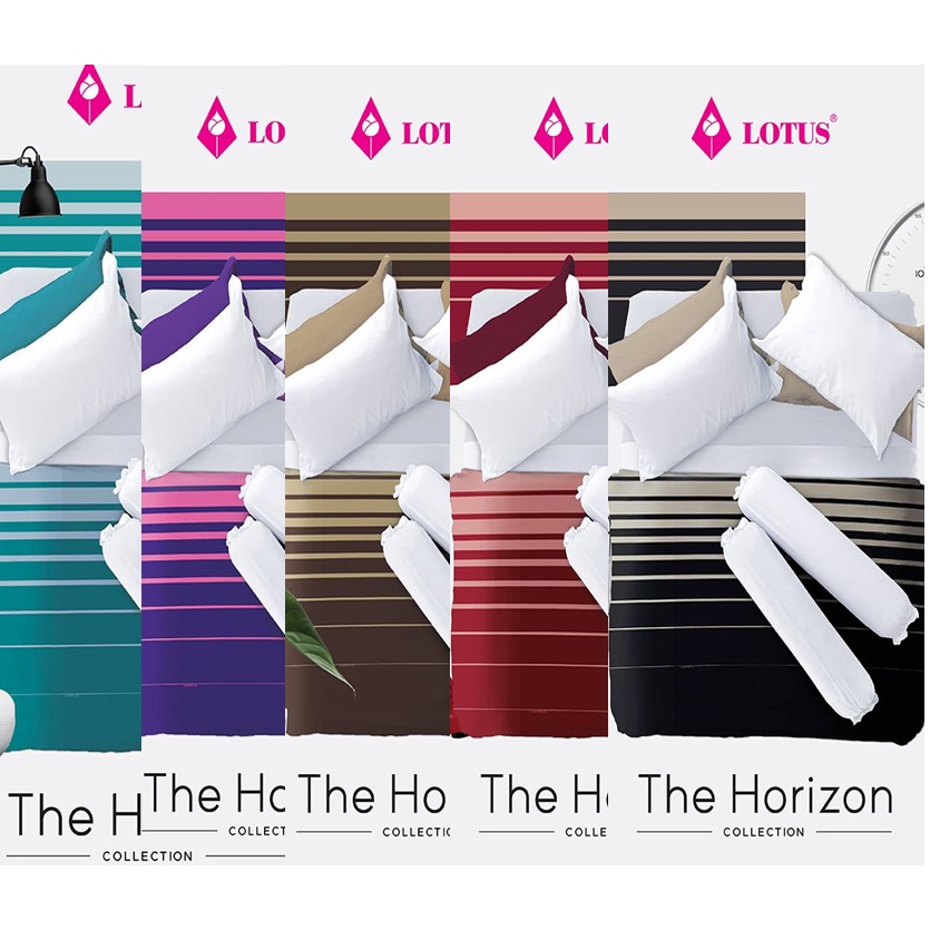 ชุดผ้าปูที่นอน+ผ้านวมเย็บติด (3.5,5,6ฟุต) ชุดเครื่องนอนโลตัส The Horizon Collection ทอ330เส้น