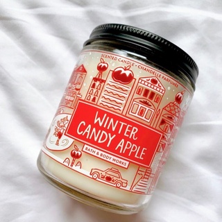 Bath &amp; Body Works Winter Candy Apple Single Wick Candle 198g. ของแท้