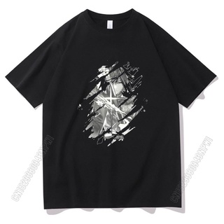 คอลูกเรือ【เสื้อยืดบูติก】เสื้อยืดคอกลม ผ้าฝ้าย 100% พิมพ์ลายอนิเมะ Demon Slayer Cool Tomioka Giyuu สไตล์ฮิปฮอป พังก์ สําห