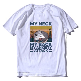 เสื้อยืดผ้าฝ้าย เสื้อยืดท็อป คอกลม พิมพ์ลาย My Back My Anxiety Attack สไตล์วินเทจ สําหรับผู้ชาย