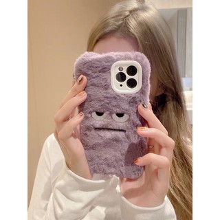 👿Monster👿พร้อมส่ง[CS15]เคสขนๆนิ่ม เคสMonsterม่วง