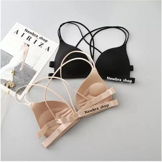 NEWbra(ใหม่/พร้องส่ง#b28)บราไร้โครงไร้ขอบ โกยนมชิด ใส่สบาย สายหลังไขว้Sexy