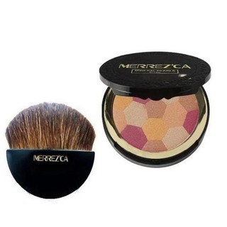 MERREZCA MINERAL PEARLS BLUSH พร้อมแปรง #302 Double orange