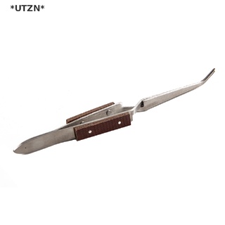 [[UTZN]] Stainless Steel Cross Lock Tweezers Self Closing Jewelry Soldering Craft Repair [Hot