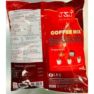 กาแฟเจ100%ปรุงสำเร็จชนิดผง ยี่ห้อ Coffee Mix J Super J 30ซอง