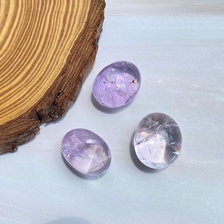 เซ็ตหิน อเมทิสต์  ก้อนขัดมัน 3ชิ้น (Amethyst Tumbled Set) #5