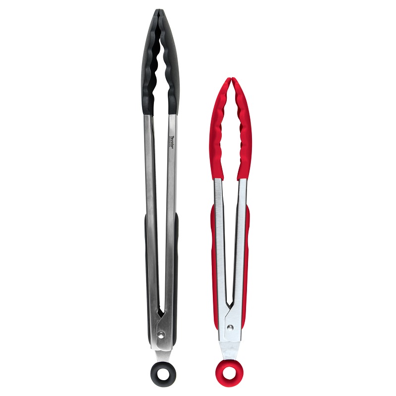 Tovolo 61-26988ที่คีบ2ชิ้นดำ-แดง มีส่งฟรี นำเข้าจากอเมริกา มีประกัน โดยตัวแทนจำหน่ายอย่างเป็นทางการ 9" & 12" SS Tongs
