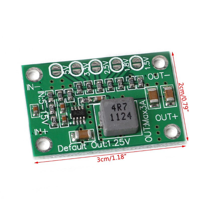 ❤❤ DC Step Down Power Converter Board 5-16V To 1.25V 1.5V 1.8V 2.5V 3.3V 5V 3A