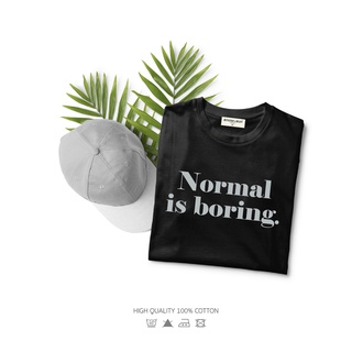 Snow&amp;Sun เสื้อยืดลาย Normal is boring มี 3 สีให้เลือก เสื้อยืดพิมพ์ลาย เสื้อยืดผู้หญิง เสื้อยืดผู้ชายใส่สบาย เสื้อยืดคอก