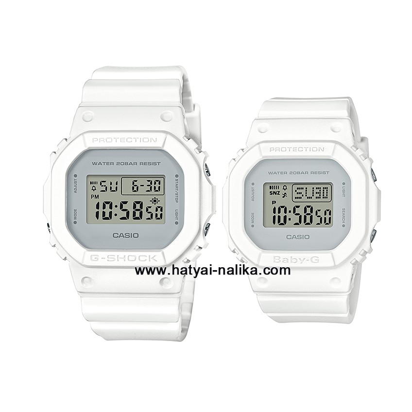 นาฬิกา คาสิโอ Casio G-SHOCK x BABY-G เซ็ตคู่รัก Calm &amp; Clean color series รุ่น DW-5600CU-7 x BGD-560CU-7 Pair set