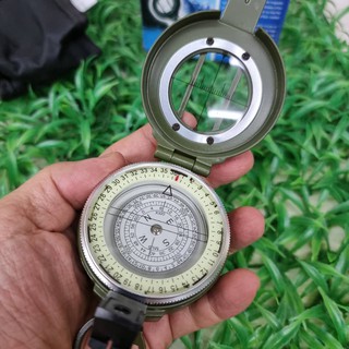 เข็มทิศเดินป่า Lensatic Compass เข็มทิศทหาร สําหรับวัดระยะจริงบนแผนที่ มีมาตราส่วนเส้นบรรทัด สามารถอ่านได้ถูกต้องแม่นยำ