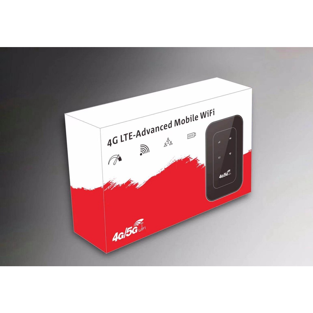 4G/5G Pocket WiFi 150Mbps 4G/5G WiFi ใช้ได้ทั้ง AIS DTAC True Mobile Wifi สีดำ OC0L