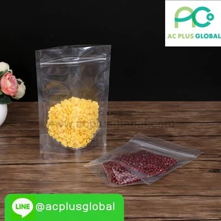 ถุงพลาสติกใส ถุงใส่ขนม มีซิปล็อค ตั้งได้ ราคาถูก ราคาส่ง [50ใบ] - Acplusglobal