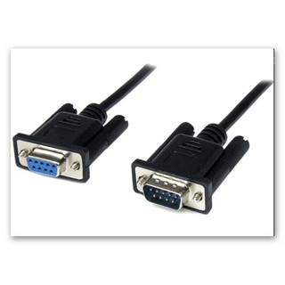 DB9 RS232 Serial Cable - M/F  (BLACK) 1.8M./3M.