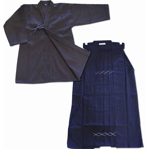 “ส่งฟรี”เซ็ตชุดฝึกดาบญี่ปุ่น เสื้อ Keikogi และกางเกง Hakama สีกรมท่า *สินค้ายอดนิยม* *ส่งฟรี*