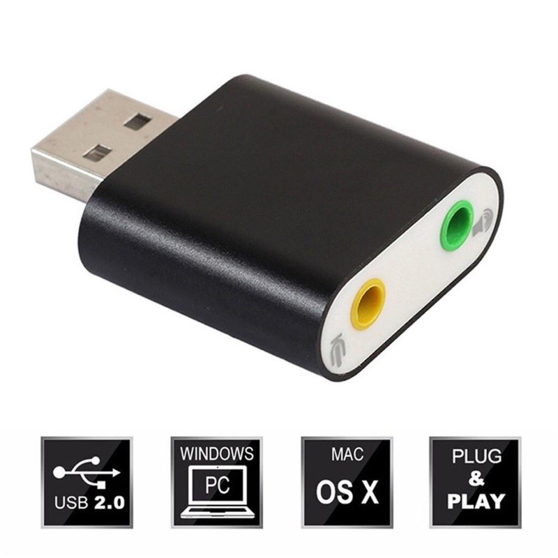 ลดราคา USB การ์ดเสียง ซาวด์การ์ด Audio 3D Sound Virtual 7.1 Channel Card Adapter สำหรับ PC #ค้นหาเพิ่มเติม สายเคเบิล SYNC Charger ชาร์จ อะแดปเตอร์ชาร์จข้อมูลปฏิบัติ Universal Adapter Coolระบายความร้อนซีพียู การ์ดเสียง