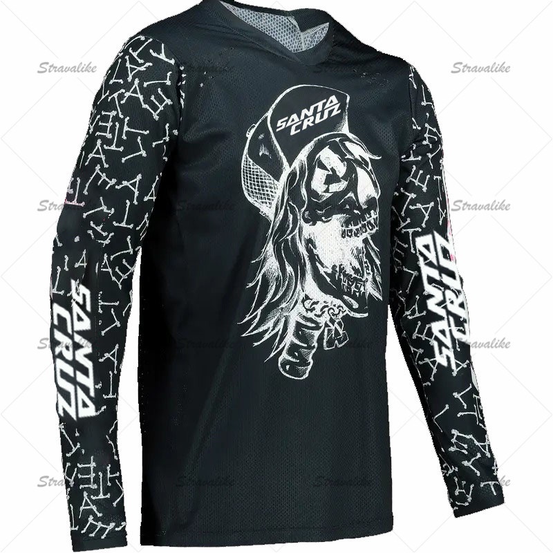 เสื้อSanta Cruz Enduro Downhill Mountain Bike Jerseys MX Motocross BMX Racing Jersey DH Long Sleeve Cycling Clothes MTB