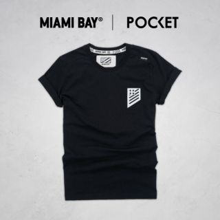 Miami Bay เสื้อยืด รุ่น Pocket สีดำ