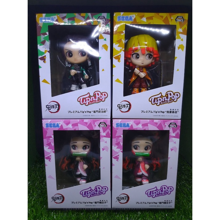 (ของแท้) ทันจิโร่ เนซึโกะ เซนอิทสึ ดาบพิฆาตอสูร Tip'n'Pop Figure Demon Slayer Kimetsu no Yaiba - Tanjiro