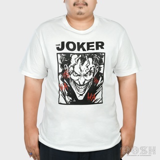 HH DOSH:2XL-3XLเสื้อยืดคอกลมแขนสั้นผู้ชาย ลิขสิทธิ์พิมพ์ลายJOKER รุ่นFBMT5195 คอกลมเสื้อยืด