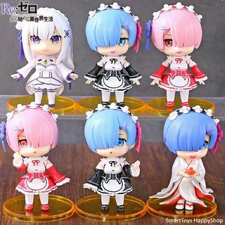 เซ็ตตุ๊กตาโมเดลฟิกเกอร์ Re ZERO Limited Edition Model Figure ชุด 6 ตัวแอคชั่นสุดน่ารักรุ่นพิเศษจำนวนจำกัด