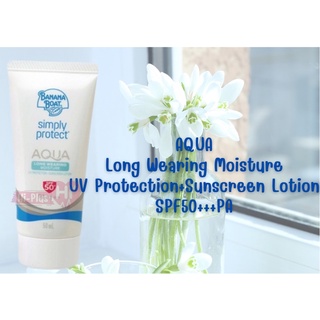 (Exp.1/10/2024)Banana Boat Aqua Long Wearing Moisture UV Protection Sunscreen Lotion SPF50+ PA++++ (50 ml.)