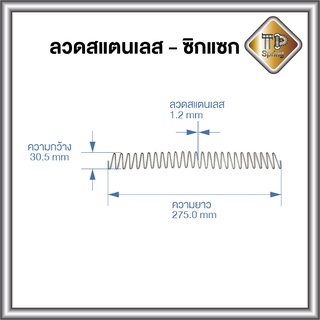 ซิกแซก ลวดสแตนเลส 1.2 mm 1 ชิ้น