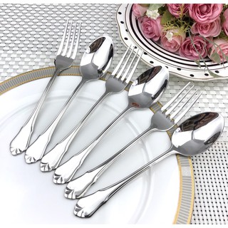 TwinFish 3 คู่ ช้อนส้อมสเตนเลสเกรด 304 รับประกันปลอดสนิม หนา…