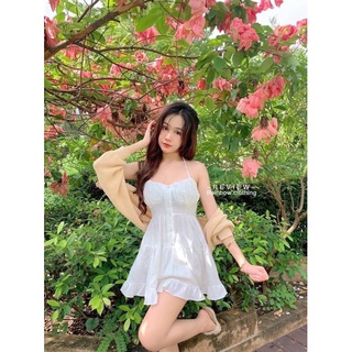 มินิเดรสกระโปรง ✨สีขาว