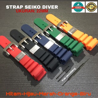 สายนาฬิกาข้อมือ ยางซิลิโคน Seiko Diver Prospex Turtle 22 มม. ของแท้ ฟรีปากกา + ปลอกหุ้ม