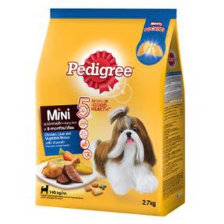 PEDIGREE MINI เพดดิกรี มินิ อาหารสุนัขพันธุ์เล็ก รสไก่ ตับ และผัก น้ำหนัก 2.7กิโลกรัม