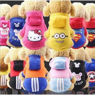 Cartoon Dog Spring winter warm Plush Clothes Pet Puppy Cute Vest Dog clothes Apparel cg004