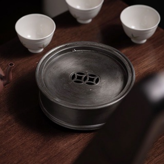 Ancient tin tea tray water storage pot teapot tray retro kung fu tea set tea cup water storage tray small 300ml