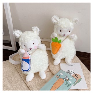 TB  C043 Gongกระเป๋าสะพายข้าง ไดโนเสาร์ มี3 สี 2 แบบ🦕🦖 และน้องแกะ แครอท ขวดนม🥕🍼