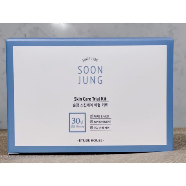 🔥 sale ถูกมาก! Etude House💙 Soon Jung Skin Care Trial Kit (4 items) ฉลากไทย แท้💯%