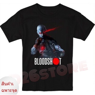  100%COTTONเสื้อยืด พิมพ์ลายการ์ตูนภาพยนตร์ Bloodshot Vin Diesel sizes-5xl