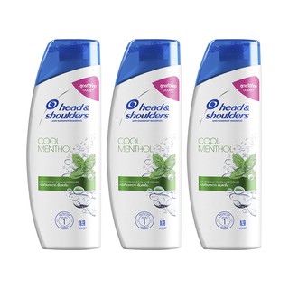 🔥The Best!! เฮดแอนด์โชว์เดอร์ คูลเมนทอล แชมพู ขนาด 150 มล. แพ็ค 3 ขวด Head &amp; Shoulders Shampoo Cool Menthol 150 ml x 3