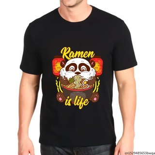 เสื้อยืดลายกราฟฟิก Ramen Panda Noodles สําหรับผู้ชาย