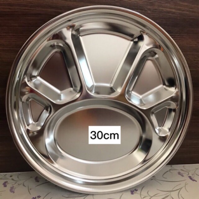 🔥🔥👍（ราคาส่ง 55บาท) ถาดหลุม สแตนเลสอย่างหนา 32cm (350g/ใบ)