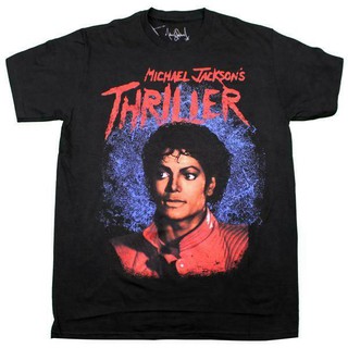 เสื้อยืดพิมพ์ลายเสื้อยืด พิมพ์ลาย Michael Jackson Thriller Piece สําหรับผู้ชาย