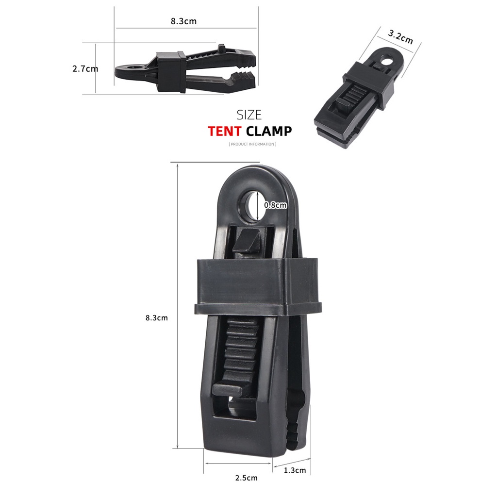 ตัวหนีบผ้า Flysheet และ Tarp ช่วยให้ผ้าตึงมากยิ่งขึ้น  แข็งแรง - รูปที่ 4