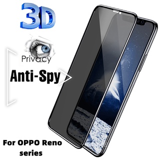 กระจกนิรภัยกันรอยหน้าจอ 3D กันส่อง สําหรับ OPPO Reno 2 3 6 4 Lite 2Z 6Z 4SE ACE2 R15 R17 R11 R9 Plus F19 F11 Pro K1 K3 K5 K7X K9 Pro