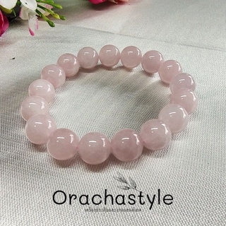 กำไลหินนำโชค     Rose Quartz    ขนาด 10 mm.  พร้อมส่ง