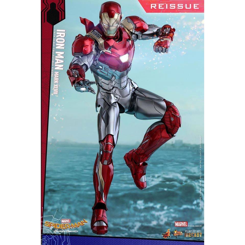 Hot Toys - Iron Man Mark XLVII : Spider-Man Homecoming 1/6 Scale (แก่โมเดล)